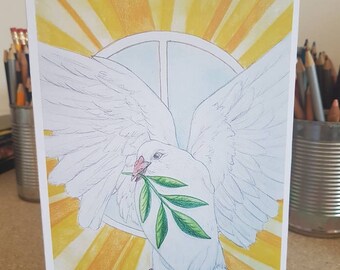 Dove of Peace Greetings Card - Peace Card