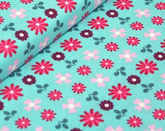 Liz Scott Fabric, Domestic Bliss by Liz Scott for Moda Fabrics, 18073-12 Flower Power Aqua