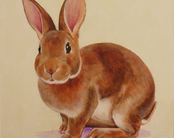 Young rabbit - Original painting
