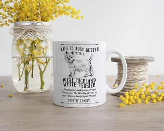 West Highland White Terrier Mug ~ Perfect Gift can be personalised