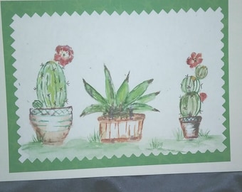 Southwest Trio watercolor note card