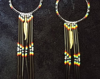 Jamaican n native american mix inspired hoops.
