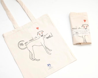 All Greyhound tote bag you need is... ME!, Greyhound, Totebag Greyhound bag bag Greyhound illustration, article about dogs