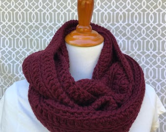 Cranberry infinity scarf
