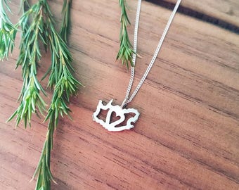 I (Heart) SA Necklace - Sterling Silver