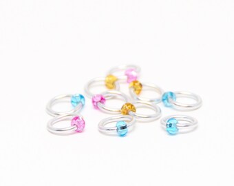 Old School Ponies (US8) - Eterne Stitch Markers (snagfree)