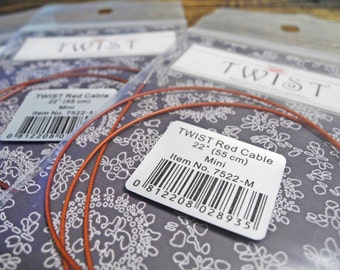 30in/40 in Mini Red cord for ChiaoGoo Twist Mini Sock Needles