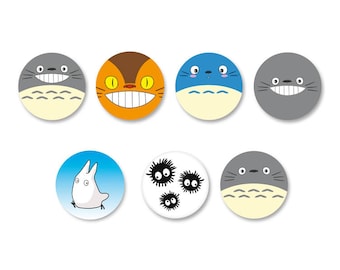 Lot Pins Ø25mm - o38mm Pinback Button Badge / Magnet o38mm Totoro