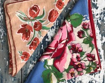 Two vintage handkerchiefs