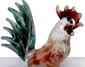 Fabulous glass figurine - rooster