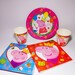 Peppa Pig paper tableware. 40 paper cups, 40 paper plates, 40 napkins.