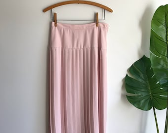 Blush Pink Pleated Skirt Size 8