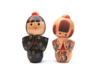 Vintage Japanese Kokeshi Dolls