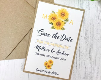 sunflower save the dates