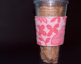 Quilted Cup Cover. Recycled. Reusable. Eco Friendly. Very Cool.