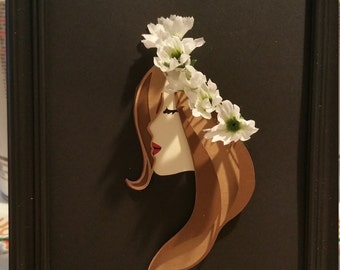 Girl with flowers in her hair