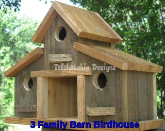 barn birdhouse, rustic barn birdhouse, birdhouse outdoor, outdoor gifts for Dad, small barn birdhouse, Father's Day gifts