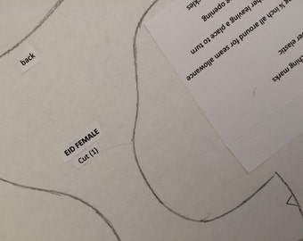 Basic underwear PATTERN for bjd Dollfie EID girls