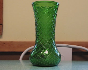 Emerald Green Vase Vintage Florist Ware and Flower Bouquets