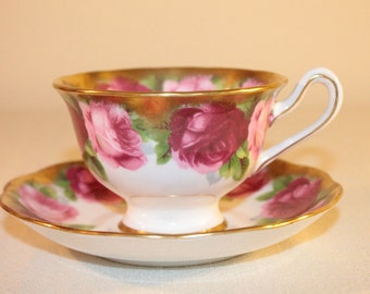 Royal Albert Old English Roses Cup and Saucer – 1930’s