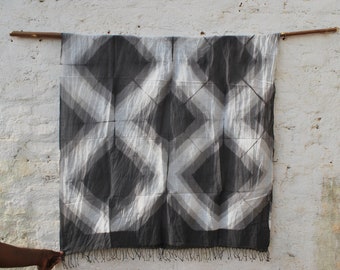Handwoven Itajime Shibori Fine Linen Dupatta