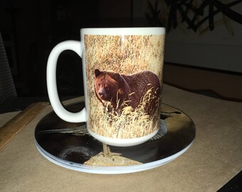 Grizzly Girl Large Coffee Mug 15 Oz