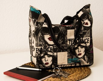 Cotton fashion printed tote bag