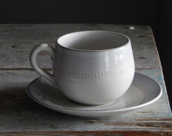 Vintage Hoganas Keramik Sweden Savoy Tea cup and Saucer Scandinavian Design Stoneware