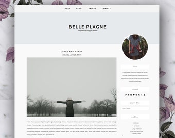 SALE Responsive Premade Blogger Template - Belle Plagne
