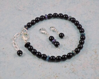 Points Tracker Calorie Calculator Counting Beadwork Bracelet Black