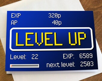 Final Fantasy VII "Level Up" Birthday Card