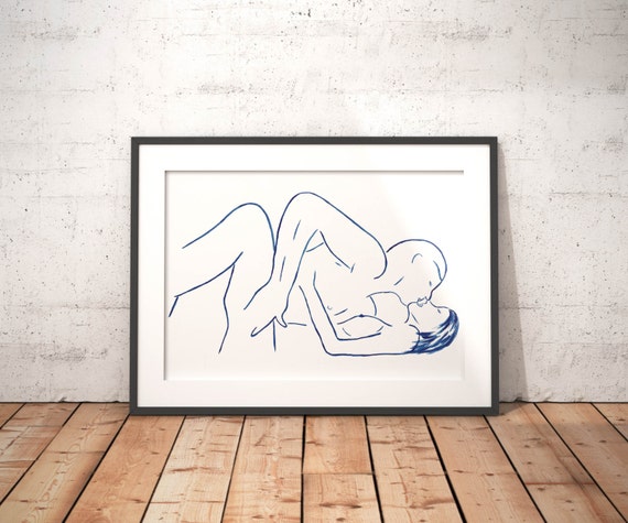 Naked art making love, tounge inside pussy