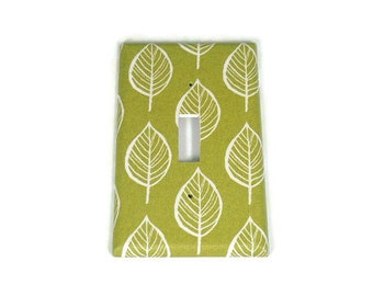Switchplate Light Switch Cover Outlet in Olive and Leaves (220)