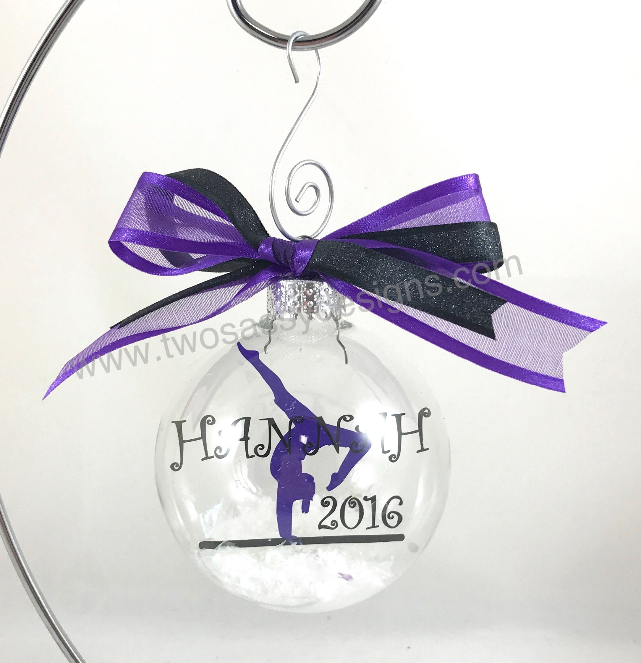 Personalized Gymnastics Ornament Custom Gymnastics Floating
