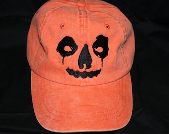 Jack O Lantern orange dad hat