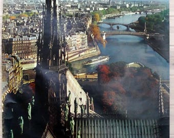 1960's Paris - Travel Poster - Notre Dame