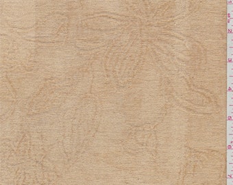Buckskin Beige Chenille Jacquard, Fabric By The Yard
