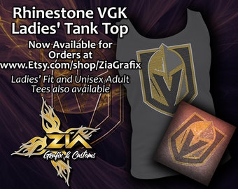 Rhinestone Vegas Golden Knights Ladies' Tank Top
