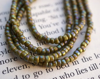 Olive Iris, Seed Beads, Toho Beads