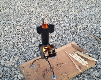Inferno Rocket Stove - Auto Feeding Collapsible Backpackers Spider Base Rocket Stove