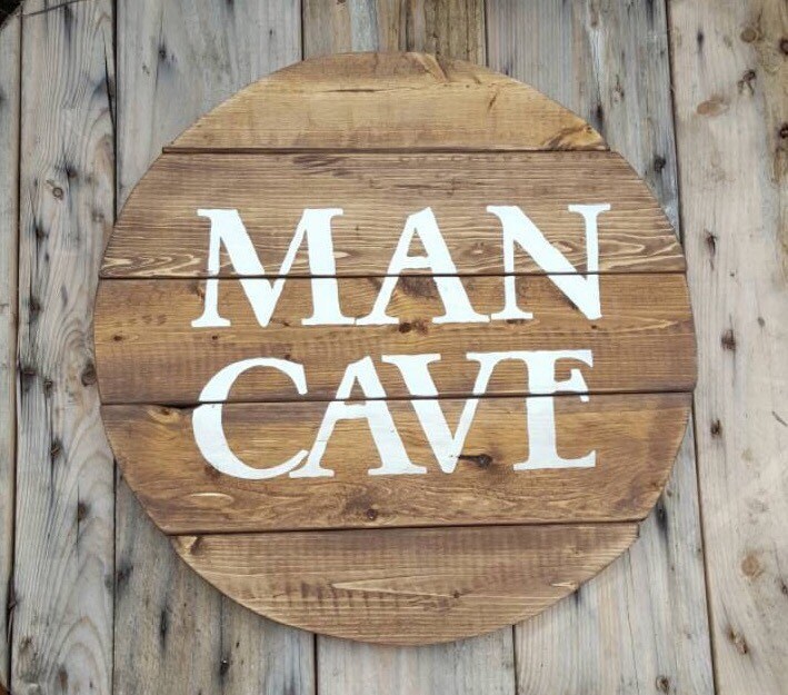 Man Cave Signs Wall Art Custom Wood Sign Zoom