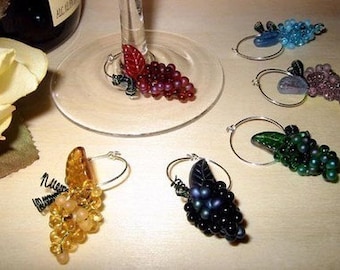 Bunch of Grapes Wine Charms