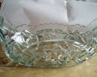 Large JARDINIERE... greenish glass