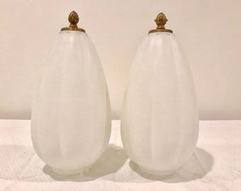 Vintage Frosted Glass Pendants