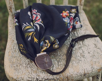 Blue Floral Camera Strap