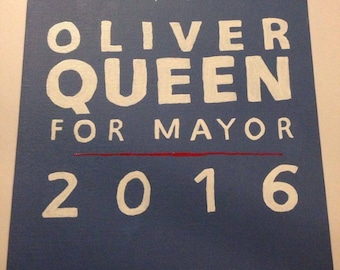 Oliver Queen for Mayor Canvas Painting