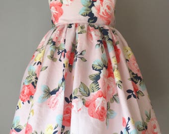 Tea Party Roses Dress | Party Dress | Tea Party | Flowergirl | Special Occasion Dress | Toddler Dress | Flower Dress | Prem to 8 Years