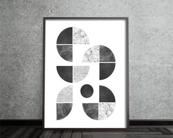 Abstract, Art, Poster, Mid Century Modern, Minimalist, Modern Art Print, Geometric, Contemporary