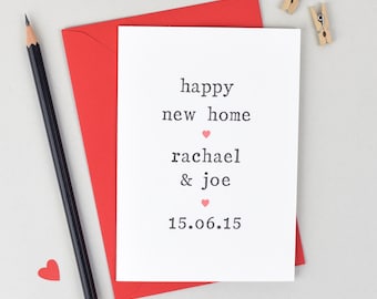 Happy New Home Personalised Card - Happy First Home - Moving Home Card - Congratulations Card