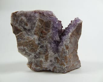 Natural Amethyst Decor Piece | Druzy Seam | Self Standing | Item A3